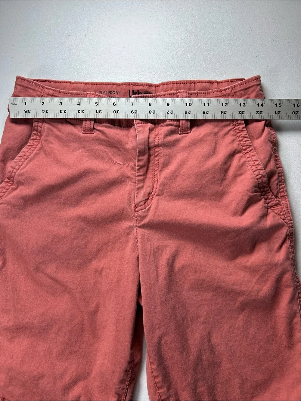 Urban Pipeline Super Flex Flat Front Chino Shorts Lot 2pc Men 30 Khaki Coral